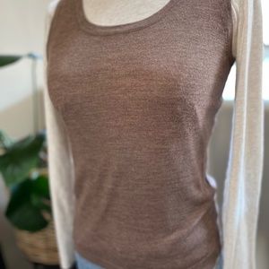 Talbots Lightweight Sweater Vest - EUC - Heathered Brown, Size XS